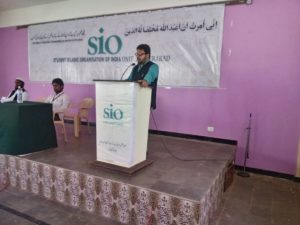 Br. Layeeq Ahmed Khan Zonal President addressing the students meet