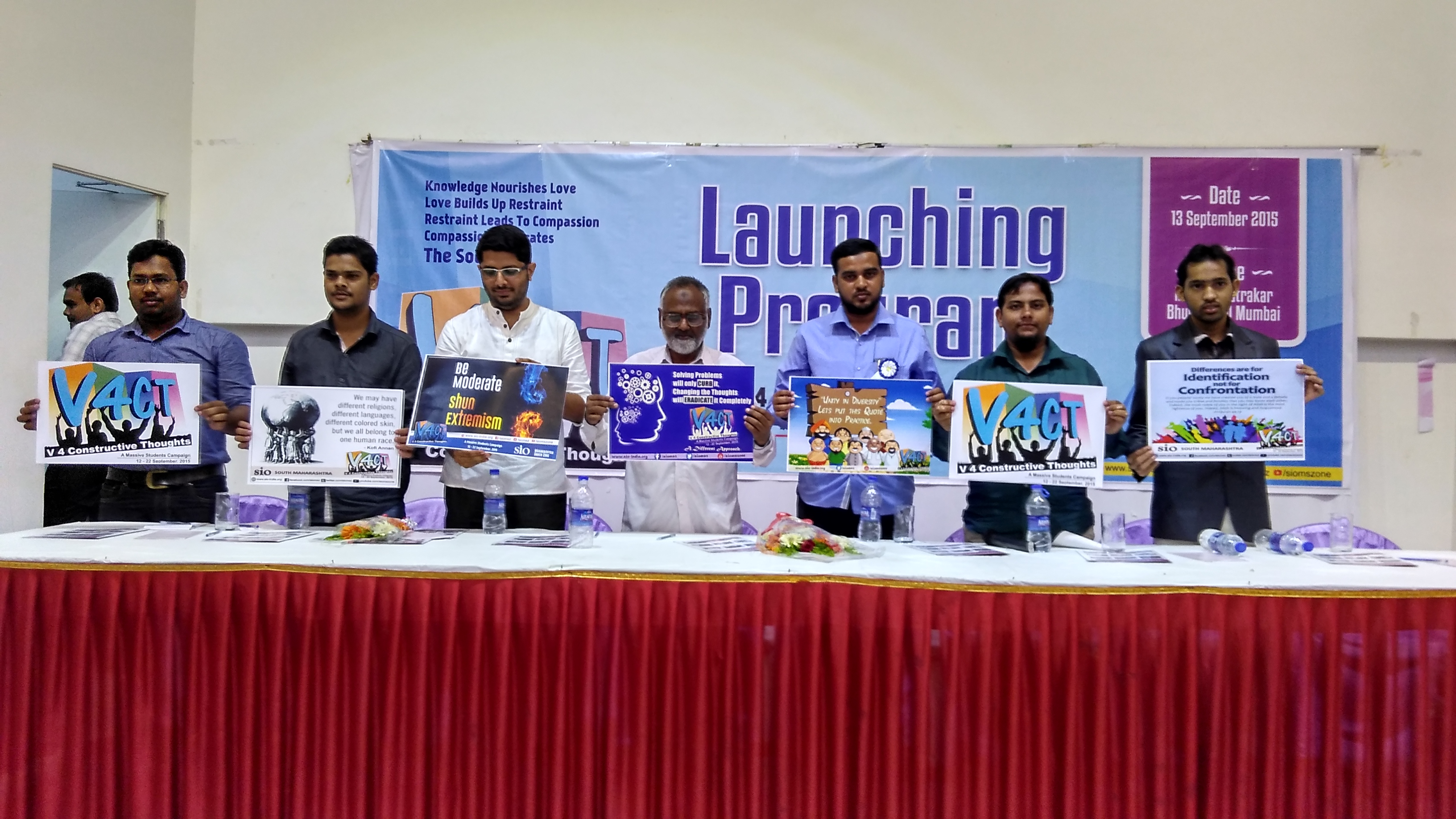 Launching Event held in mumbai for State wide Campaign “V 4 Constructive Thoughts” by SIO South Maharashtra