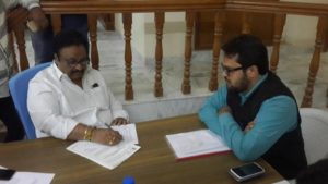 MP Jitendar reddy signing the document